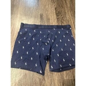 Polo Ralph Lauren Boxer Briefs Navy Blue Pony Logo Print Size XL